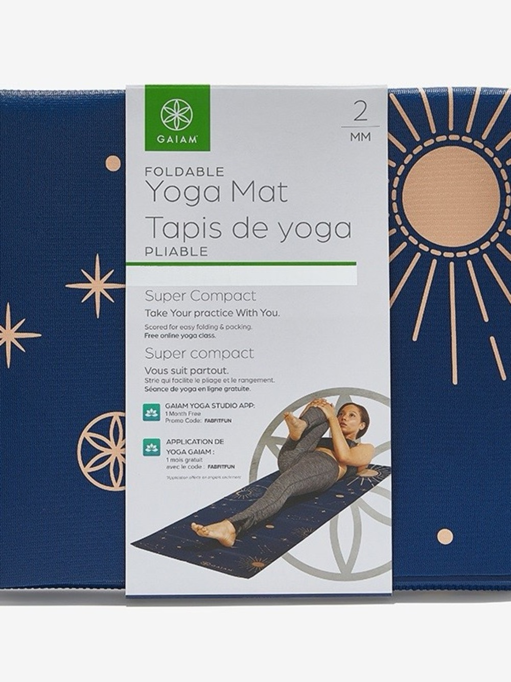 GAIAM
Foldable Yoga Mat in Midsummer Nights